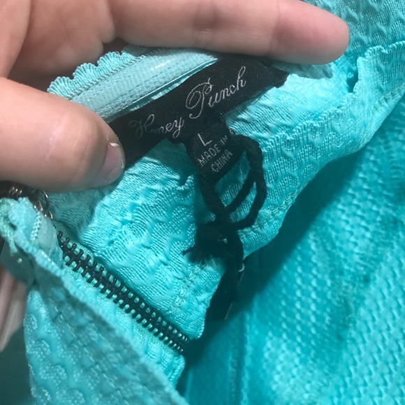 Blue strapless dress - Picture 3 of 3